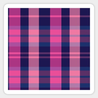 Vaporwave Aesthetic Evander 1 Hand Drawn Textured Plaid Pattern Sticker